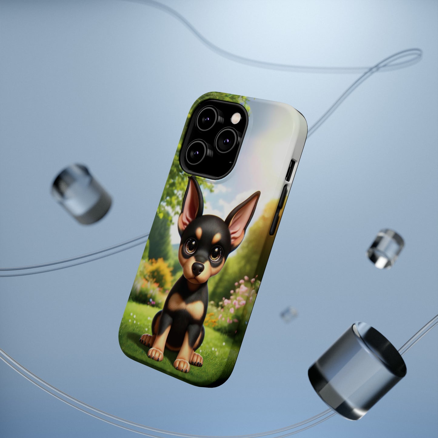 Kawaii Doberman iPhone Tough Case