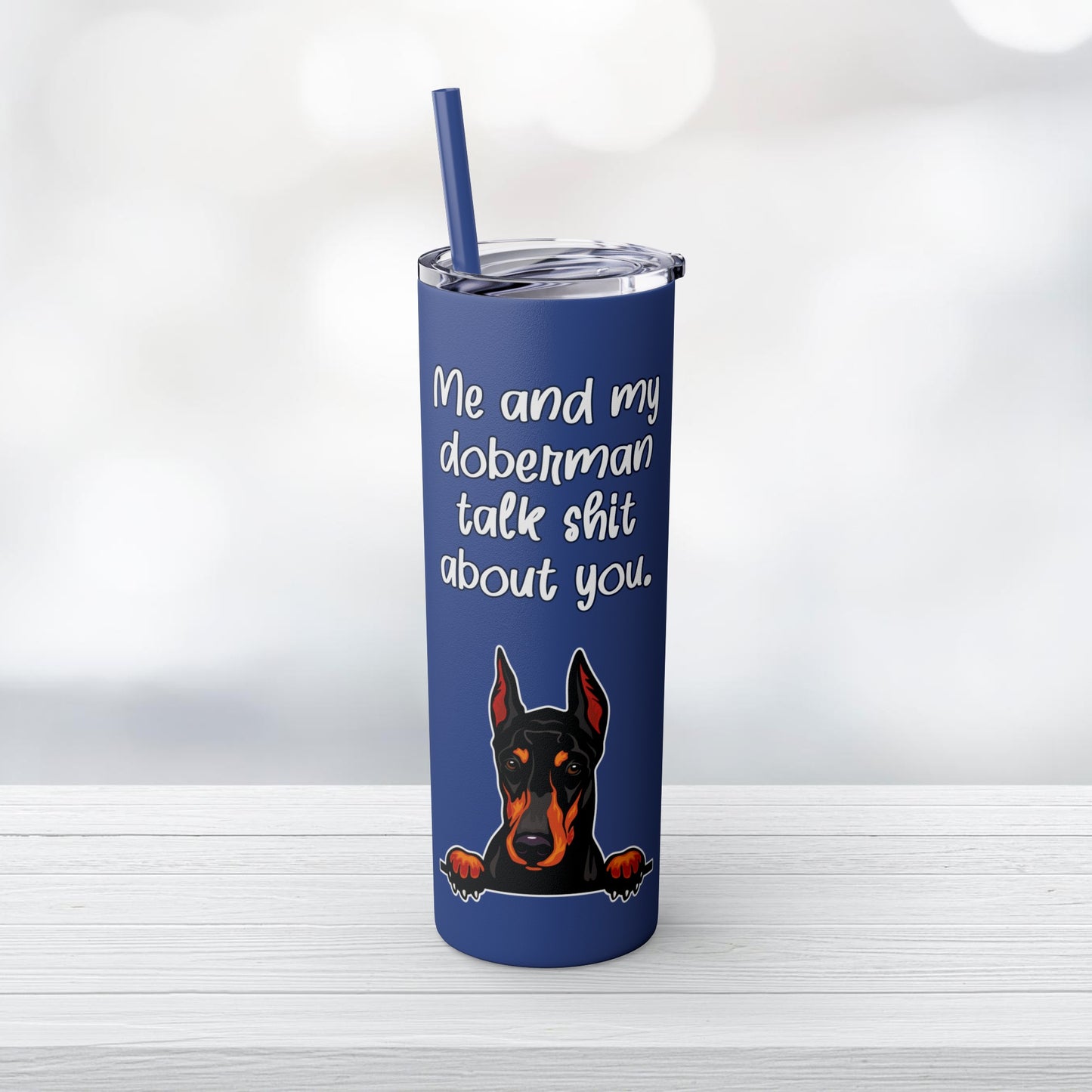 We Talk Sh*t Skinny Tumbler with Straw, 20oz