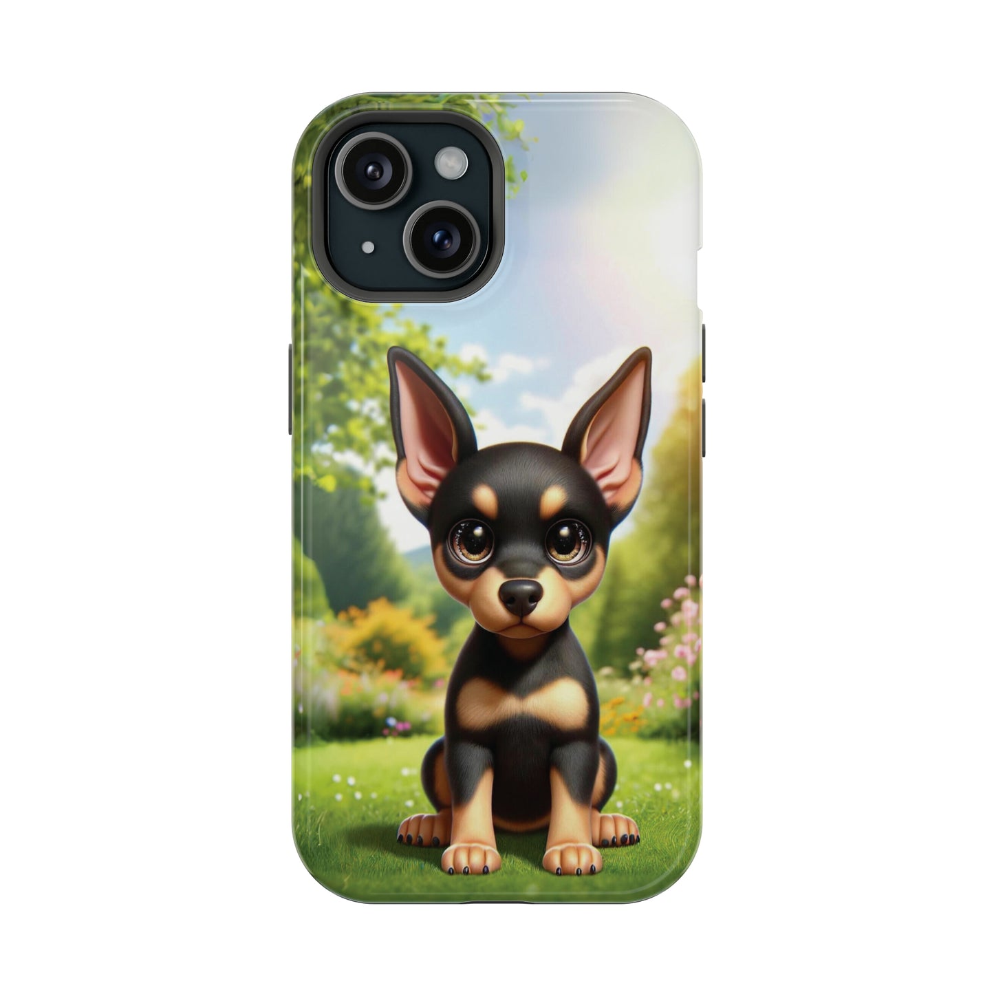 Kawaii Doberman iPhone Tough Case