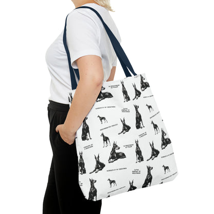 Doberman Quotes All Over Printed Tote Bag