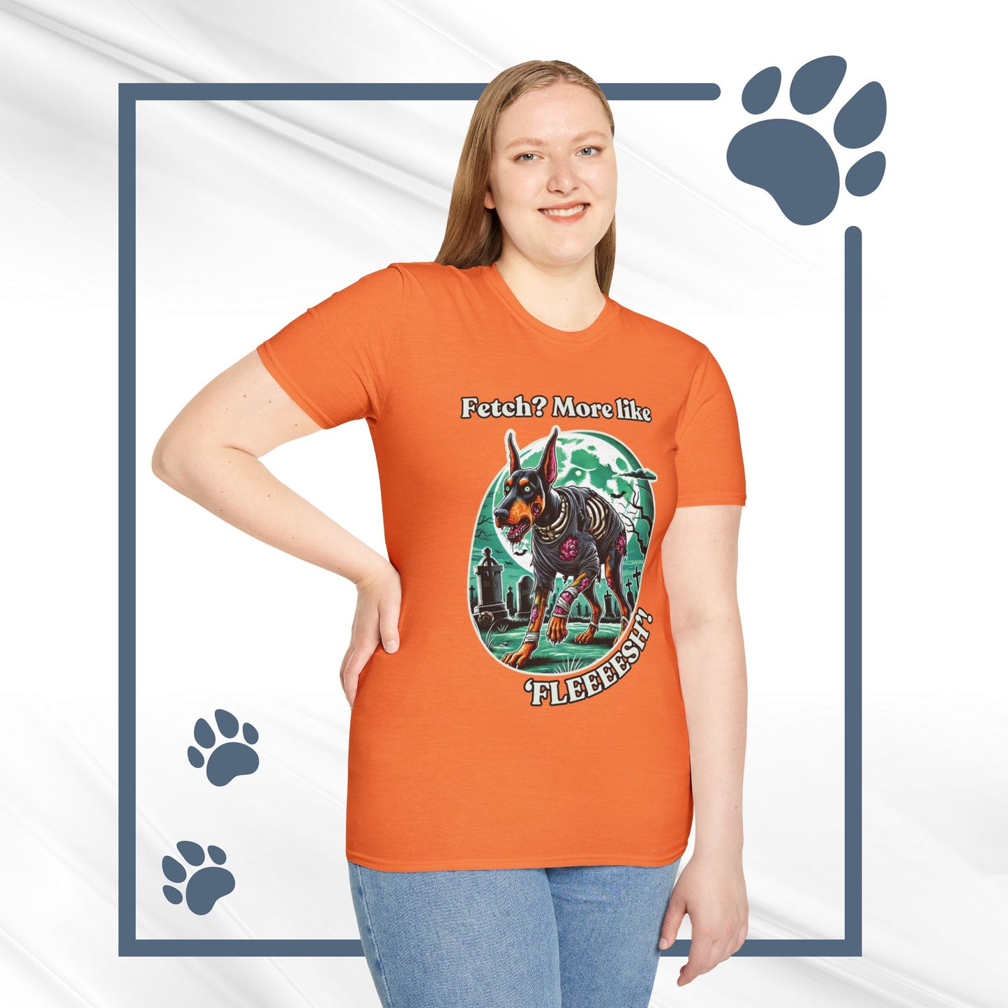 Halloween Zombie Doberman T-Shirt