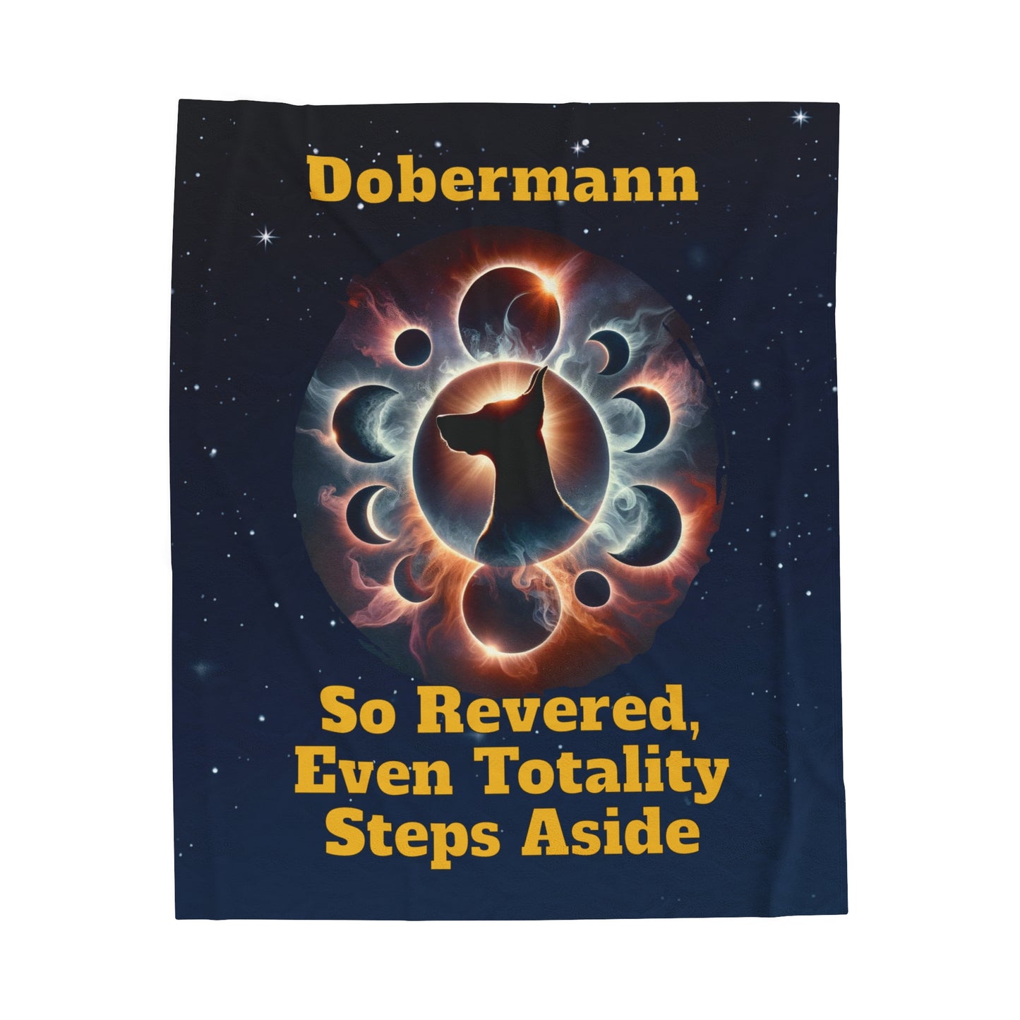 Stellar Embrace Dobermann Velveteen Plush Blanket