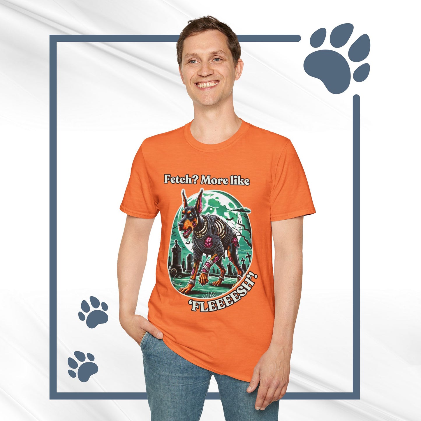 Halloween Zombie Doberman T-Shirt