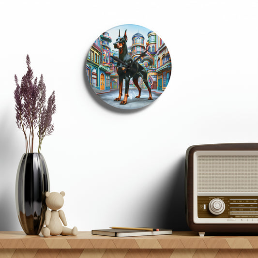 Urban Explorer Doberman Clock