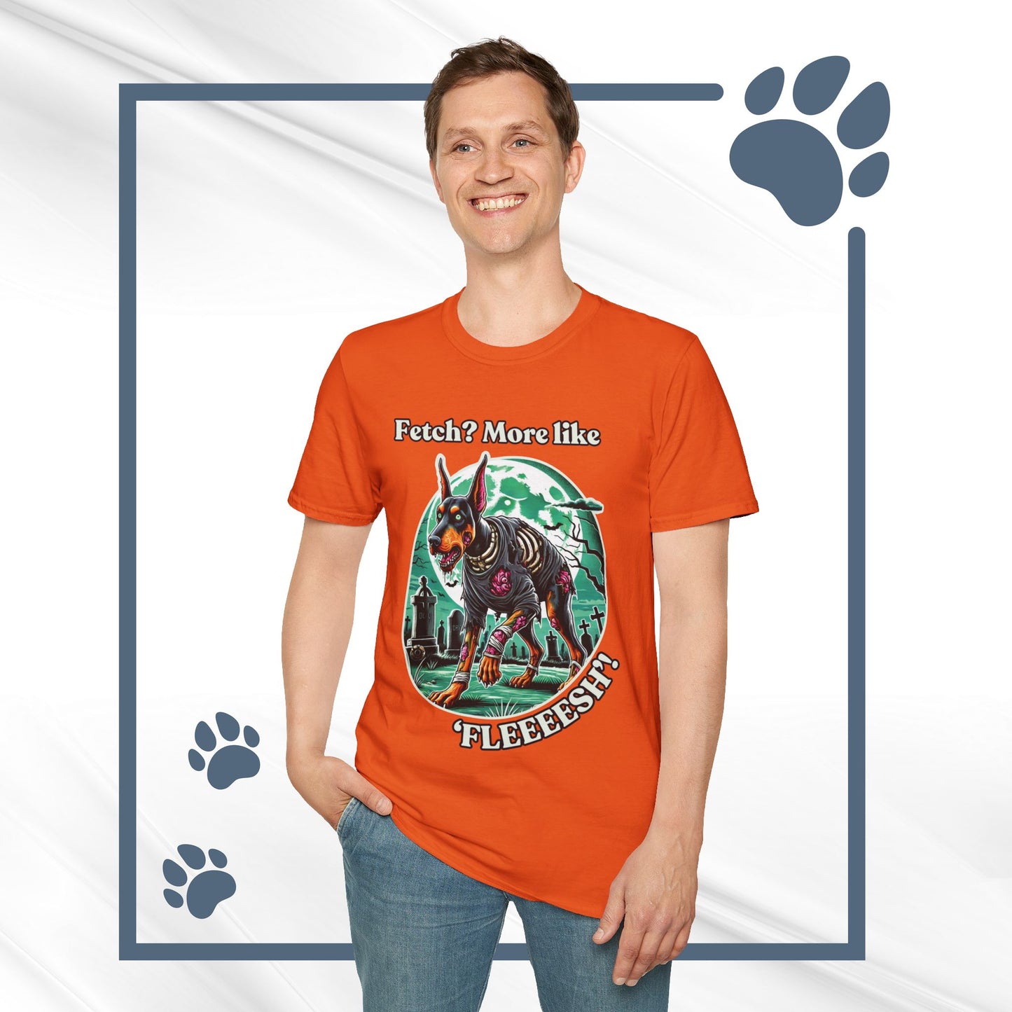 Halloween Zombie Doberman T-Shirt