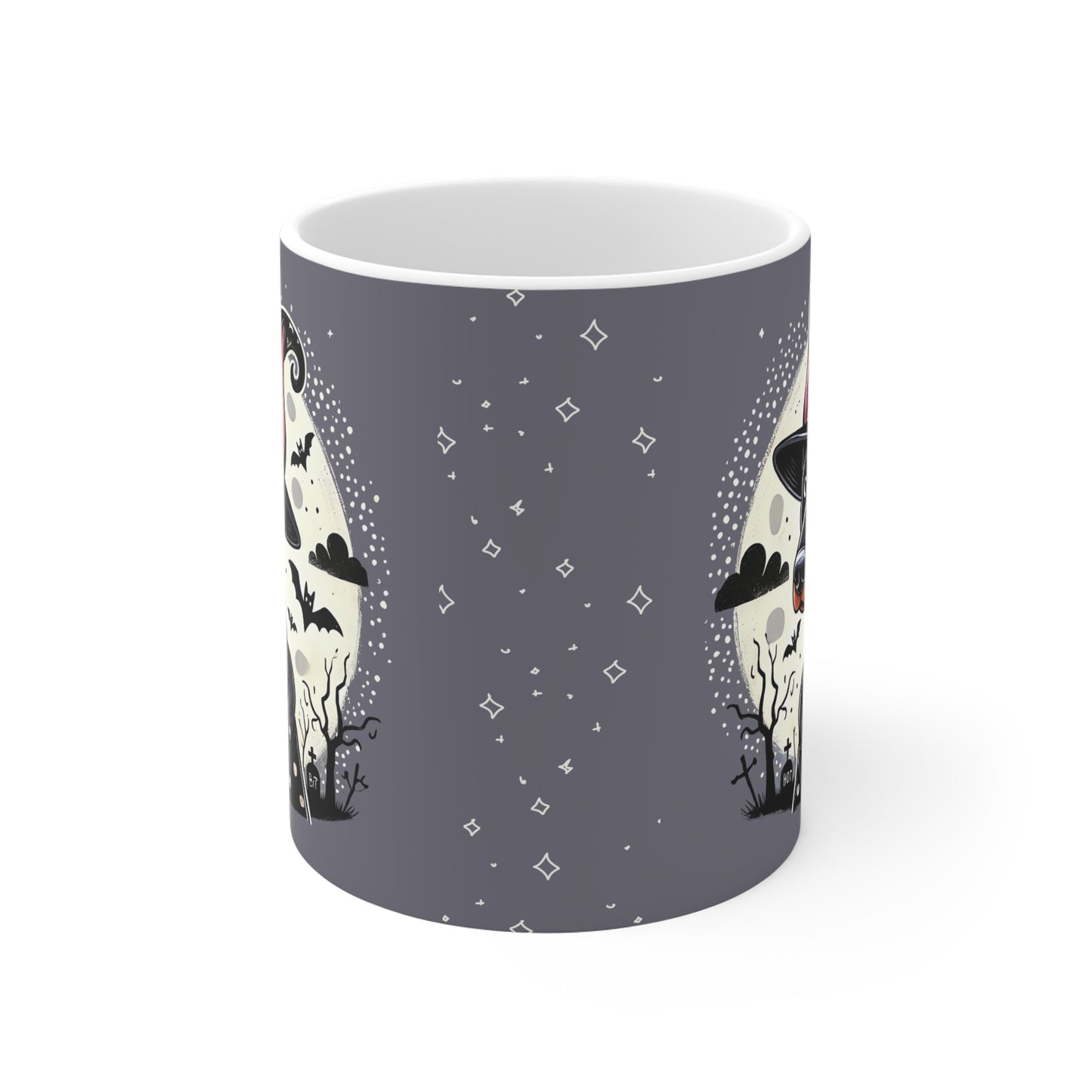 Doberman Witch Ceramic Mug