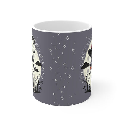 Doberman Witch Ceramic Mug