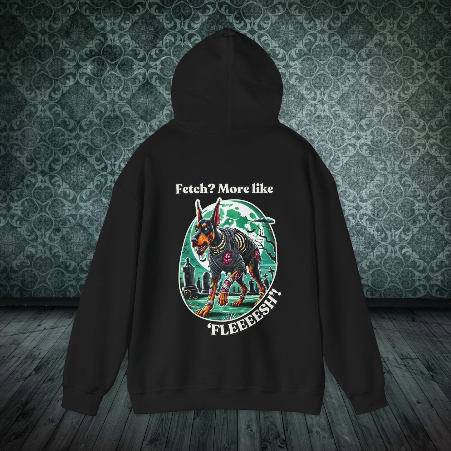 Halloween Doberman Zombie Hoodie