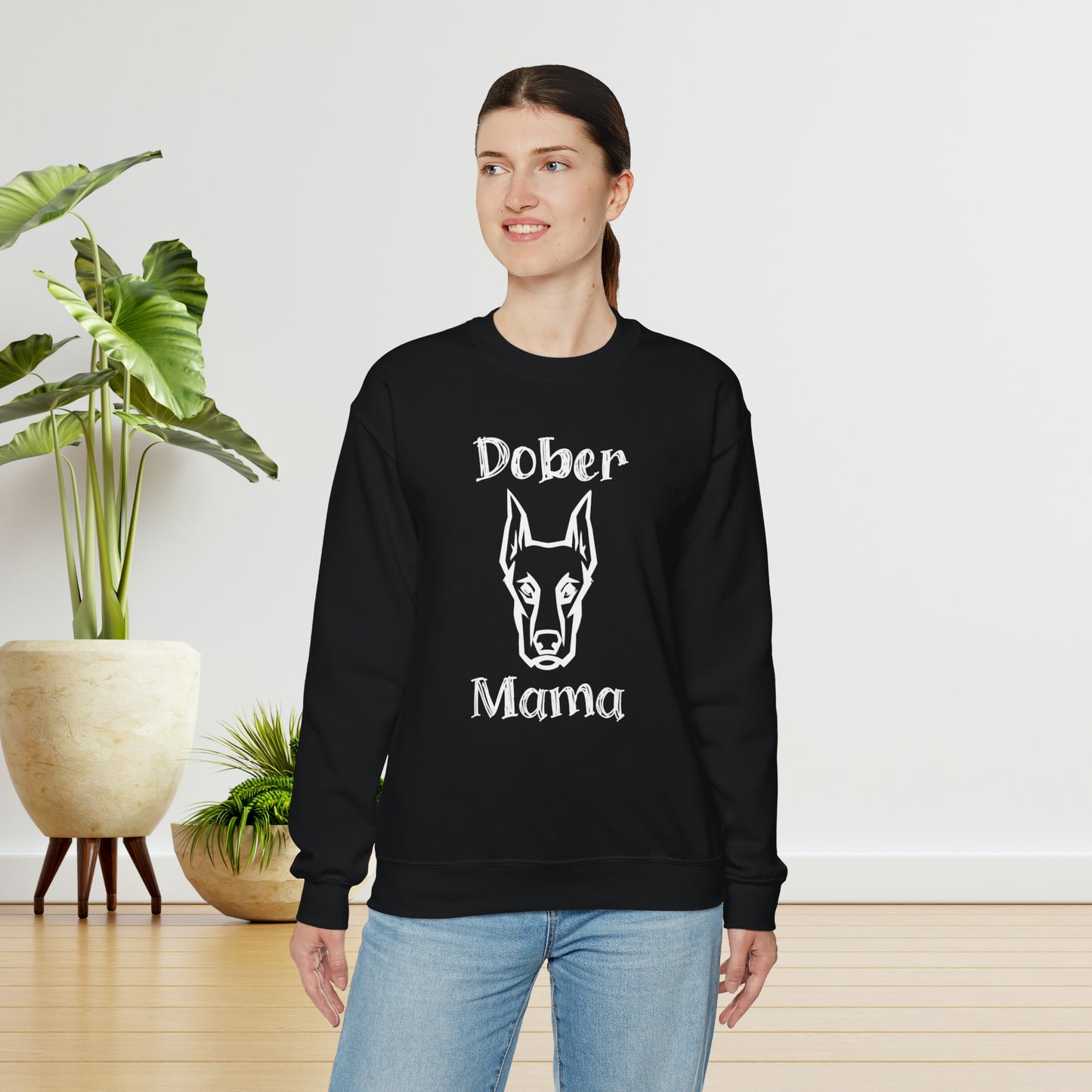 Proud Dober Mom Crewneck Sweatshirt