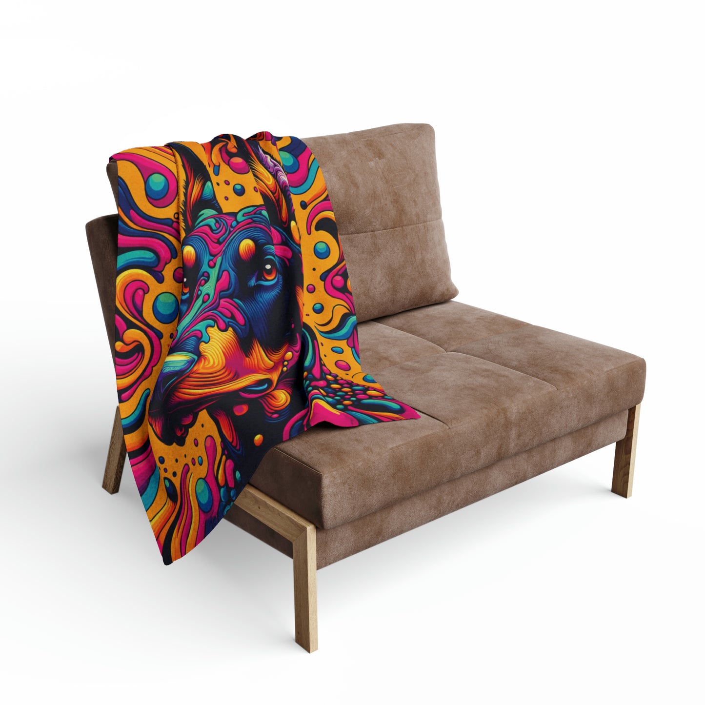 Vibrant Doberman Arctic Fleece Blanket