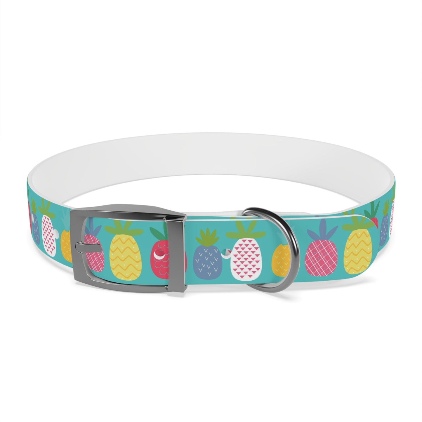 Funky Pineapples Personalized Dog Collar