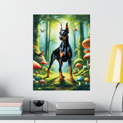 Doberman Guardian of the Glade Poster