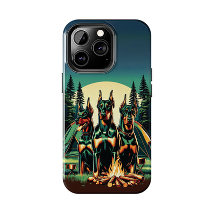 Campfire Dobermans Phone Case