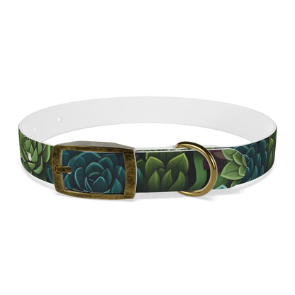 Succulent Oasis Personalized Dog Collar