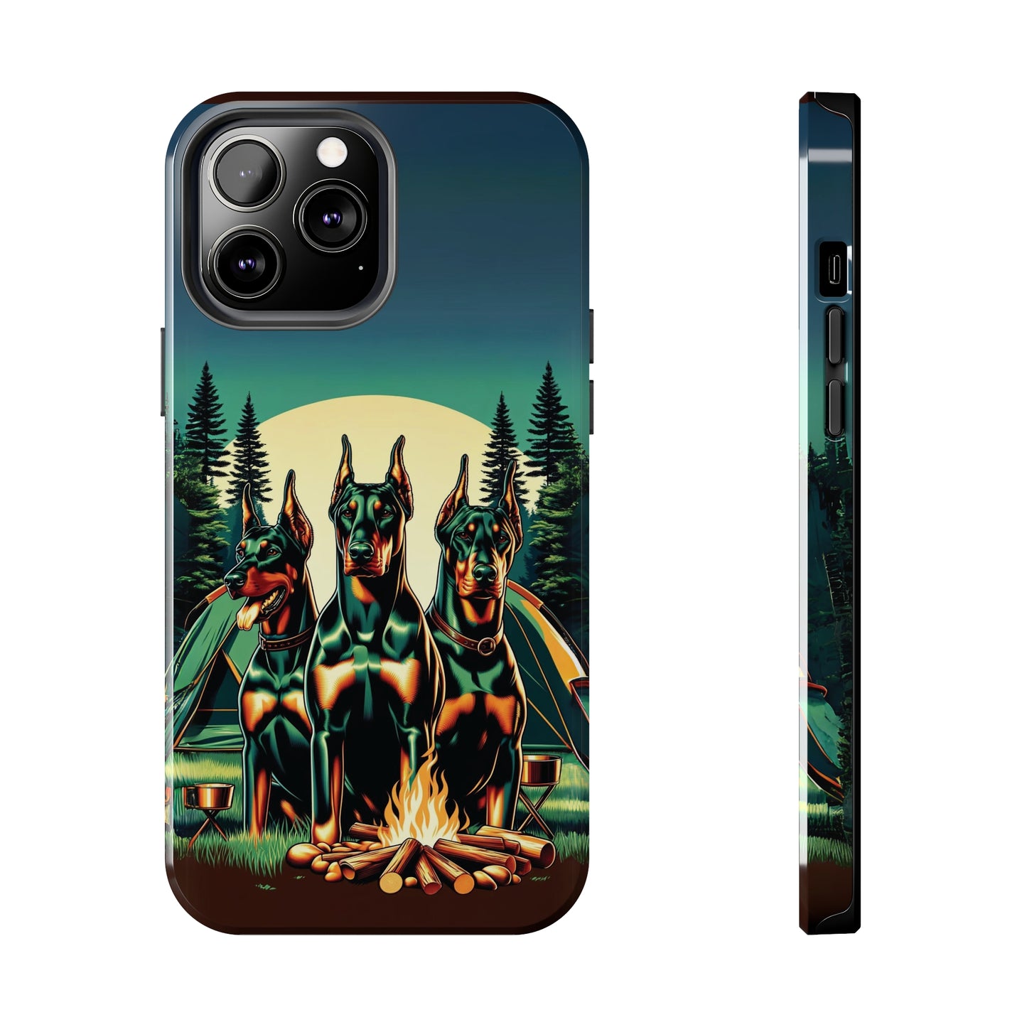 Campfire Dobermans Phone Case