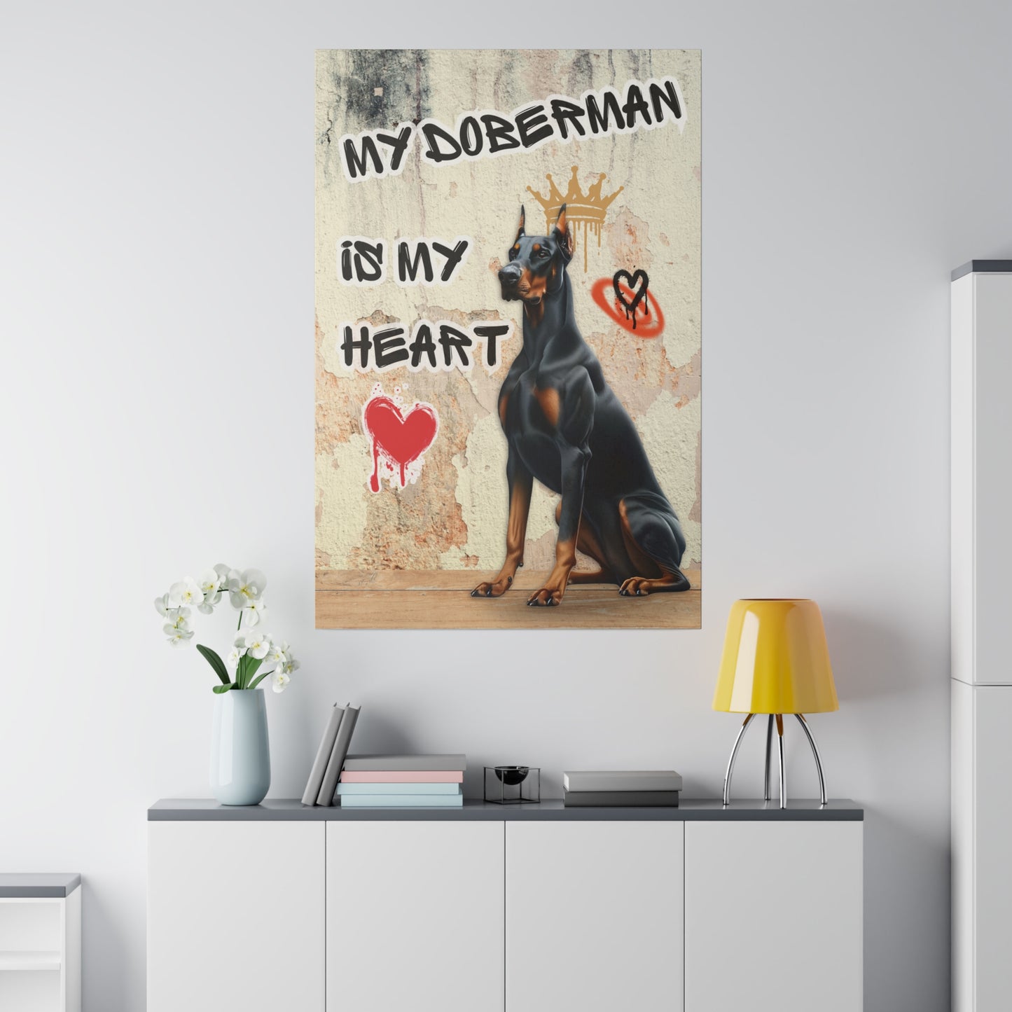 My Doberman is my Heart Stretched Canvas