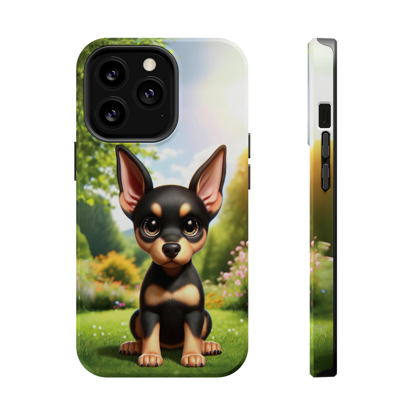 Kawaii Doberman iPhone Tough Case