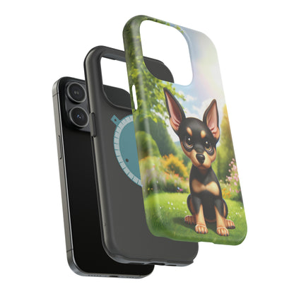 Kawaii Doberman iPhone Tough Case