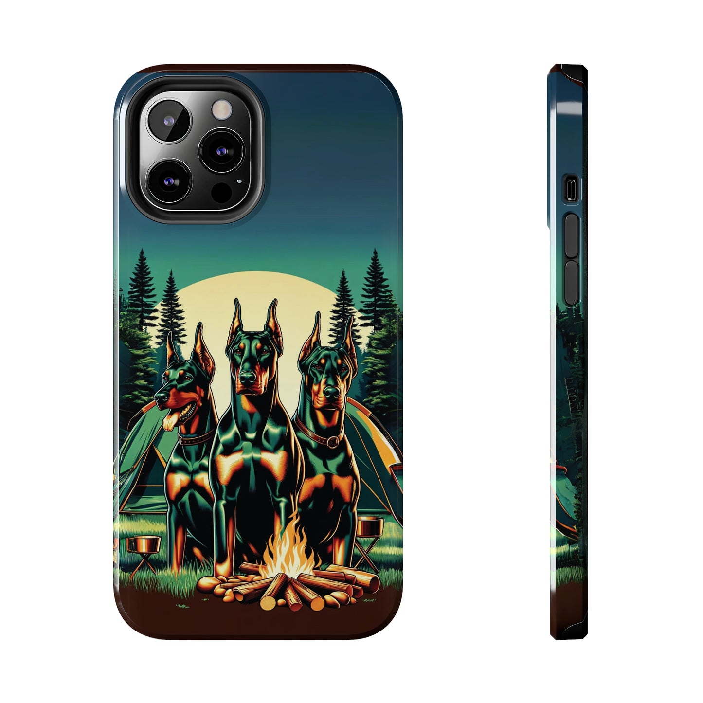 Campfire Dobermans Phone Case