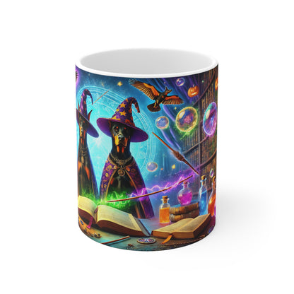 Mystical Doberman Wizardry Ceramic Mug