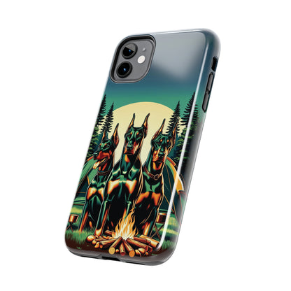 Campfire Dobermans Phone Case