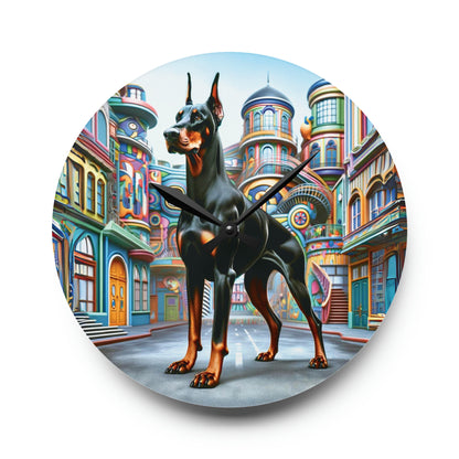 Urban Explorer Doberman Clock