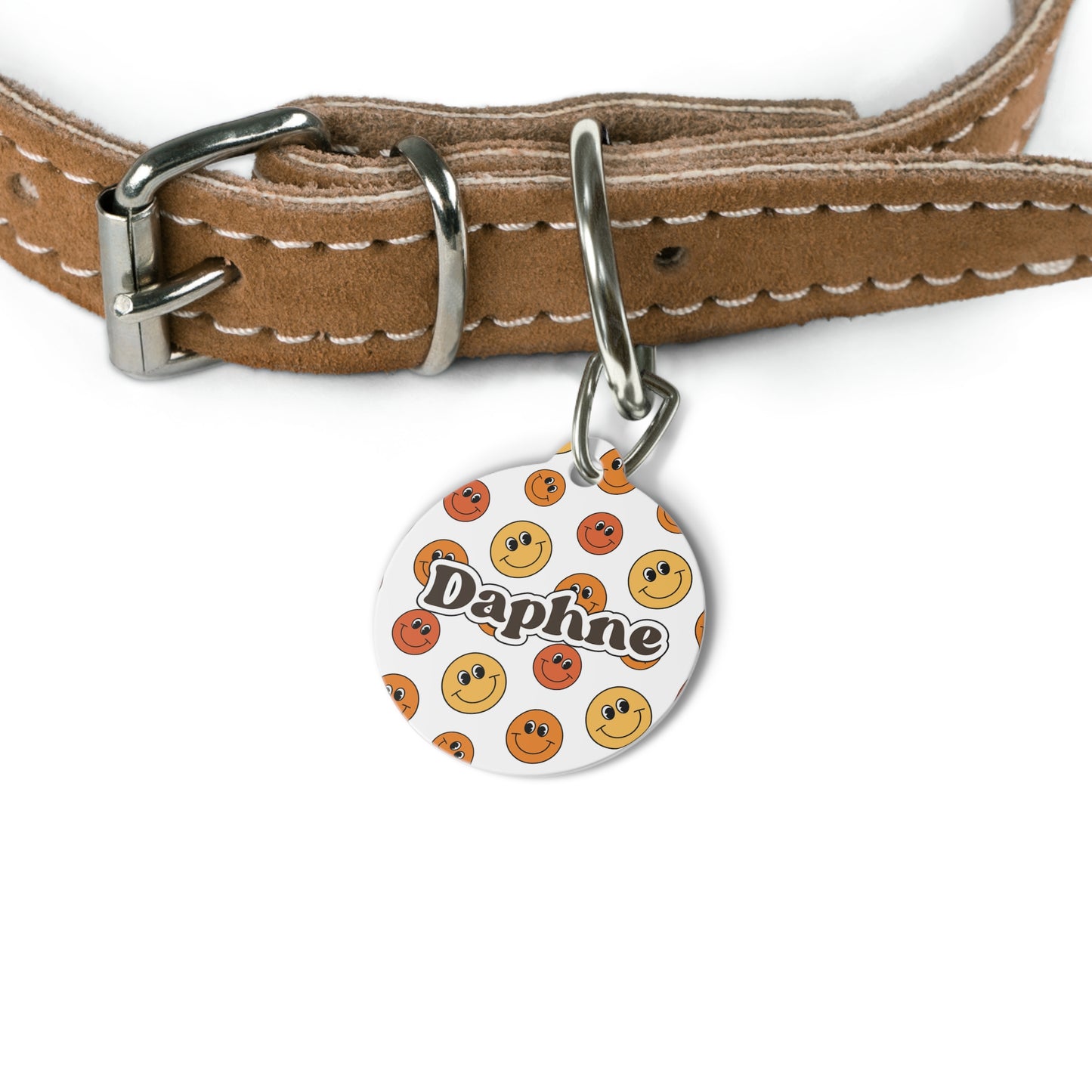 Groovy Emoji Personalized Dog ID Tag