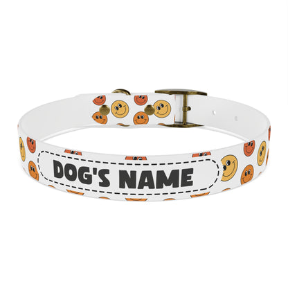 Groovy Emoji Pattern Dog Collar