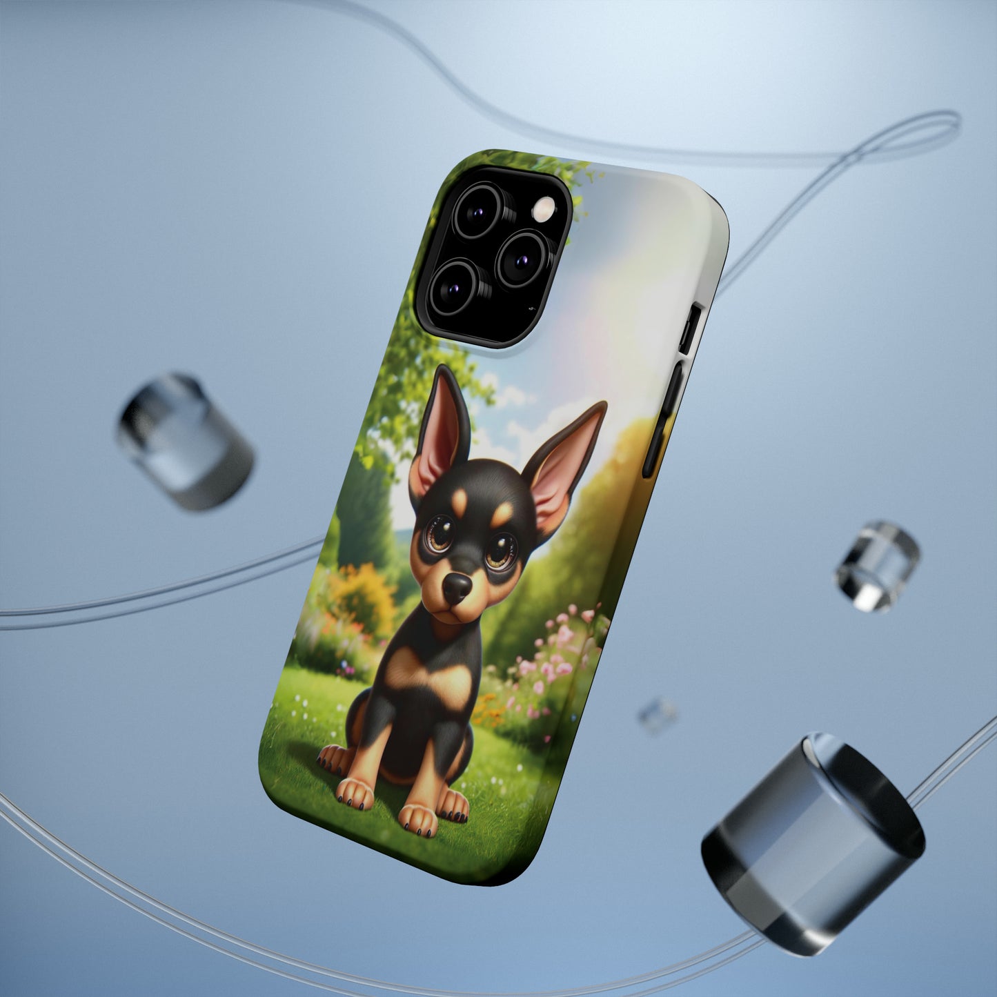 Kawaii Doberman iPhone Tough Case