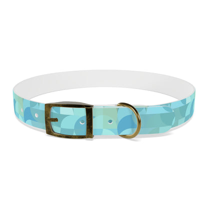 Turquoise Geometric Pattern Dog Collar