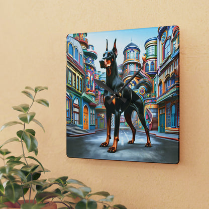 Urban Explorer Doberman Clock