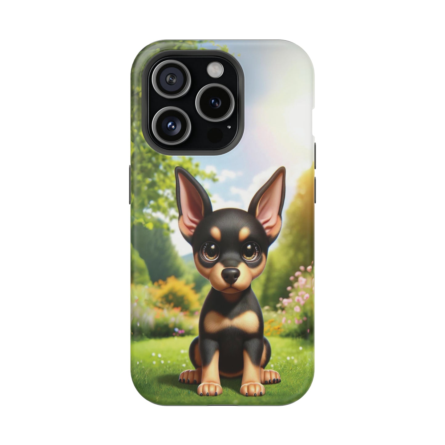 Kawaii Doberman iPhone Tough Case