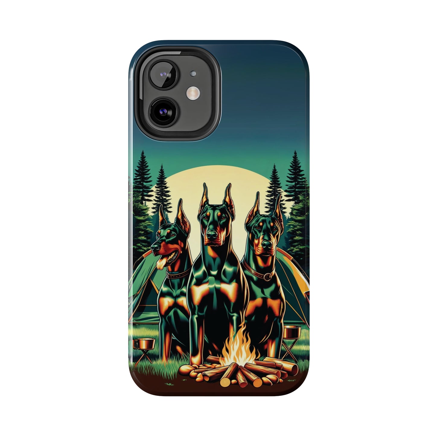 Campfire Dobermans Phone Case