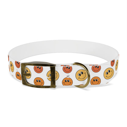 Groovy Emoji Pattern Dog Collar