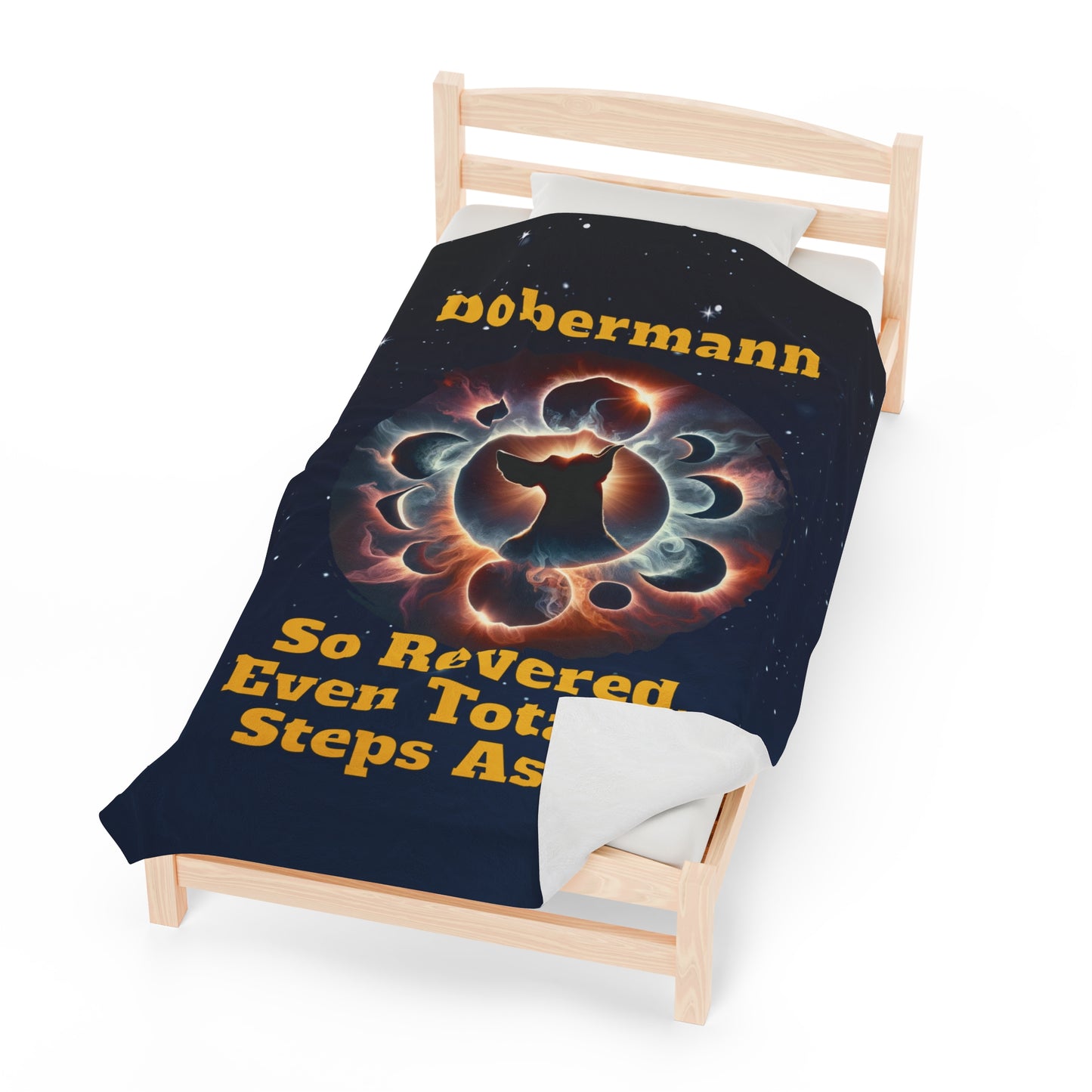 Stellar Embrace Dobermann Velveteen Plush Blanket