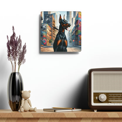 Cosmopolitan Canine Doberman Clock