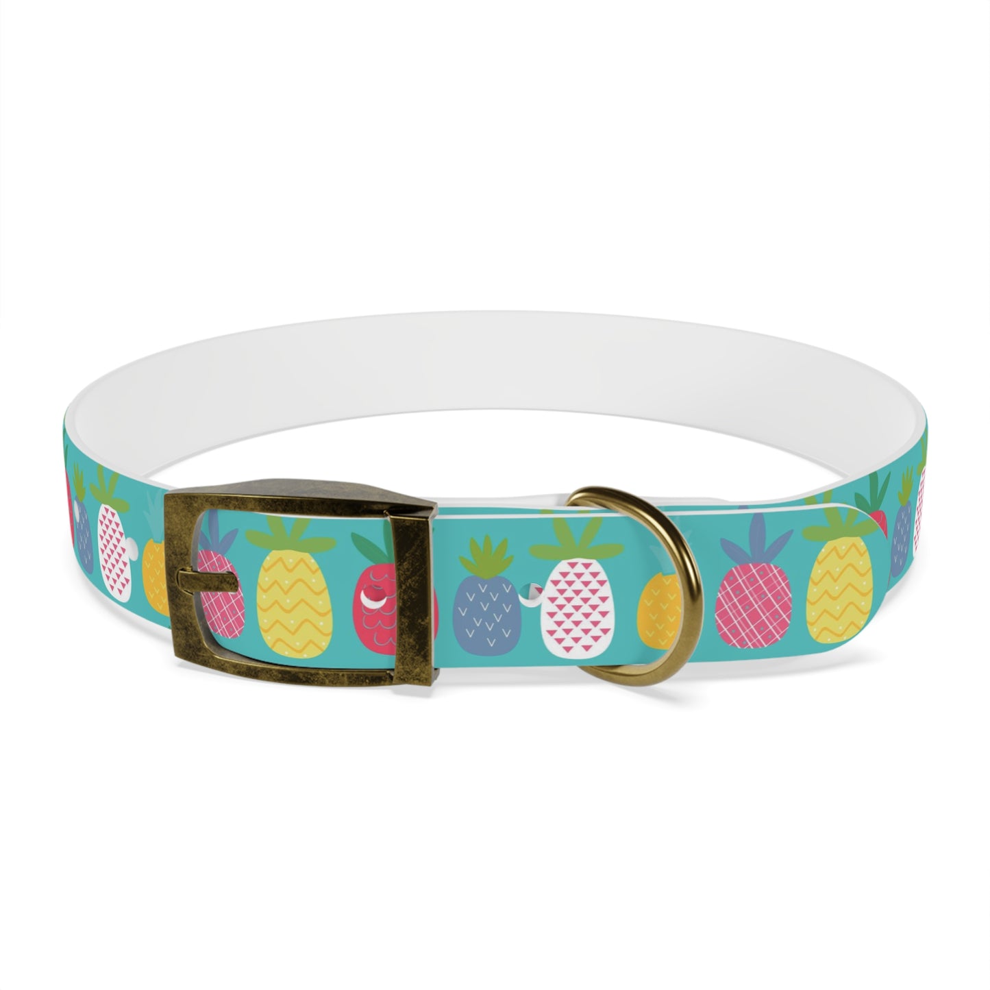 Funky Pineapples Personalized Dog Collar