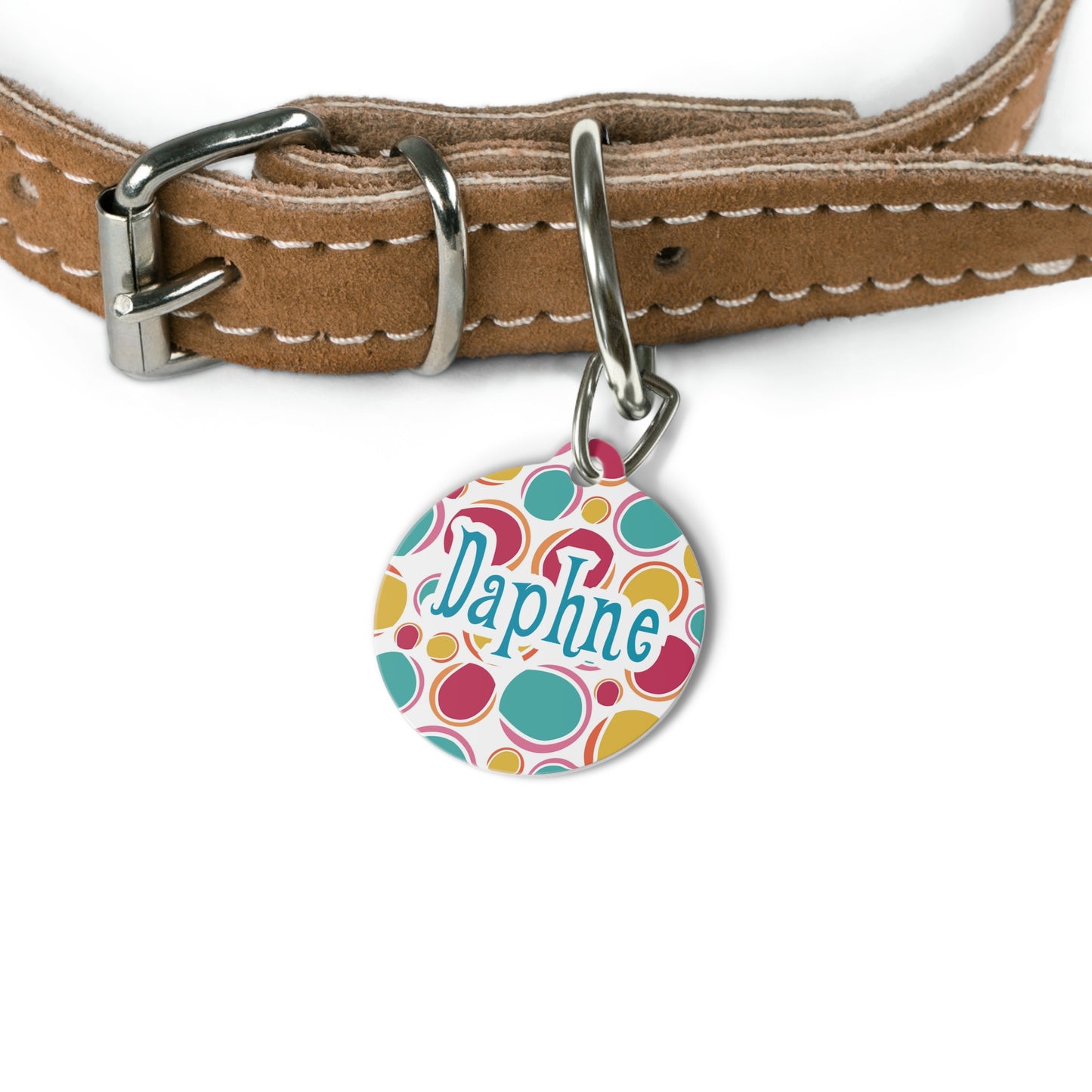 Polka Dots Personalized Dog ID Tag