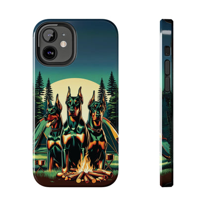 Campfire Dobermans Phone Case