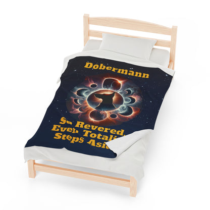 Stellar Embrace Dobermann Velveteen Plush Blanket