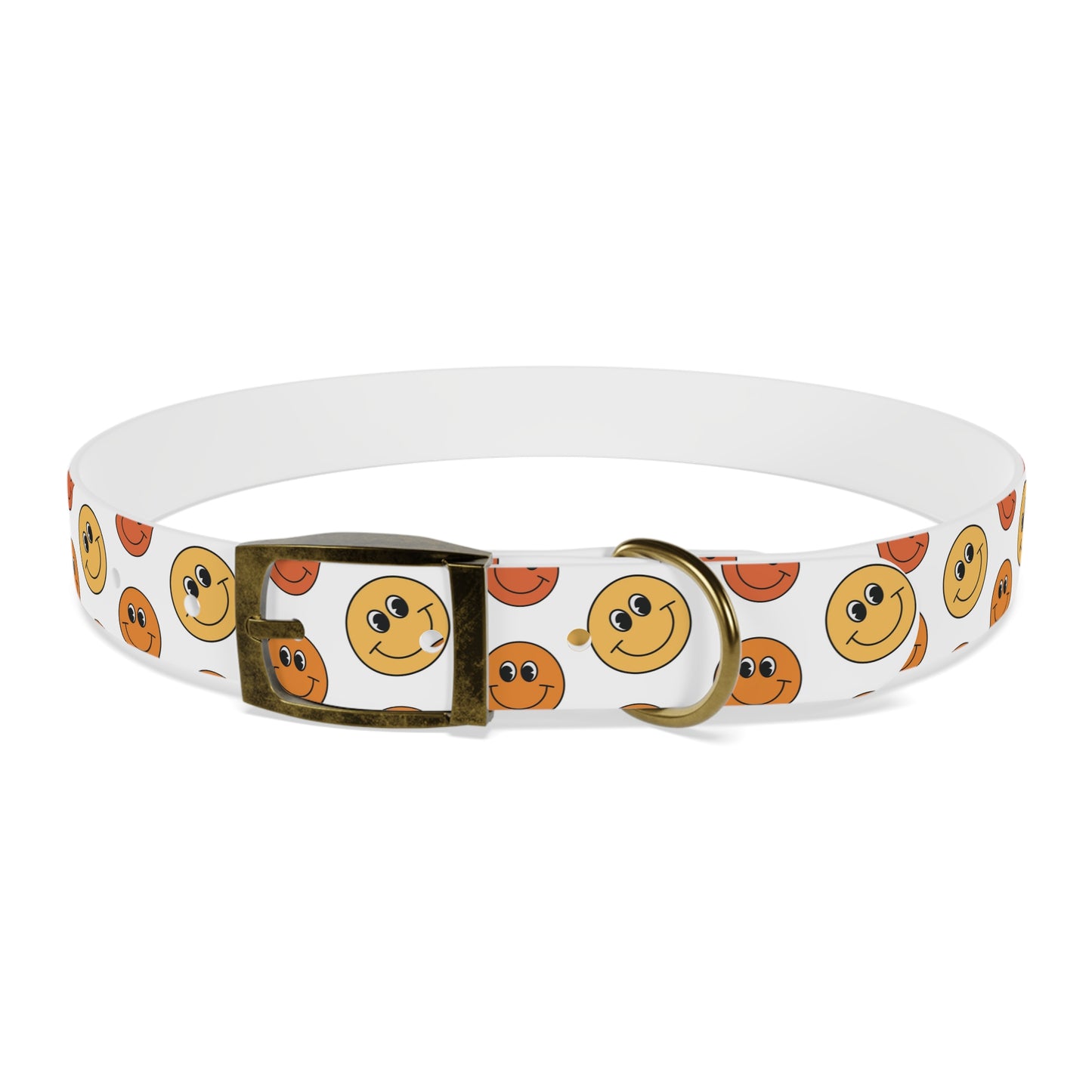 Groovy Emoji Pattern Dog Collar