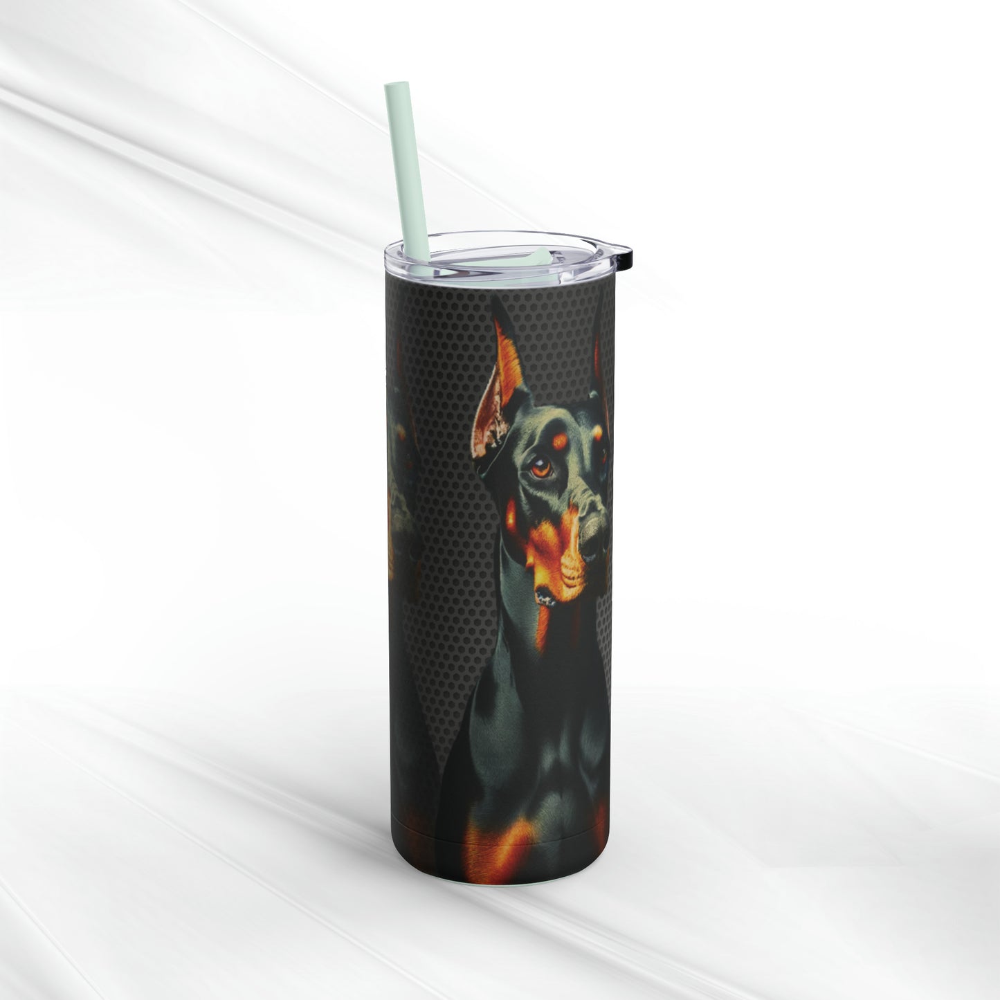 Perfect World Doberman Skinny Matte Tumbler, 20oz