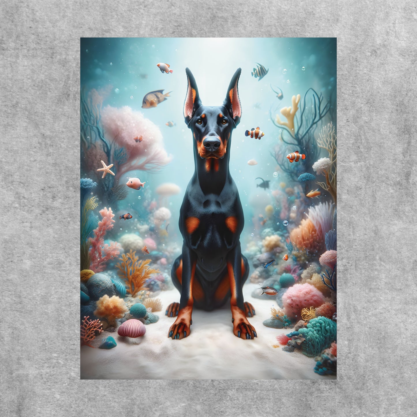 Doberman Marine Majesty Poster