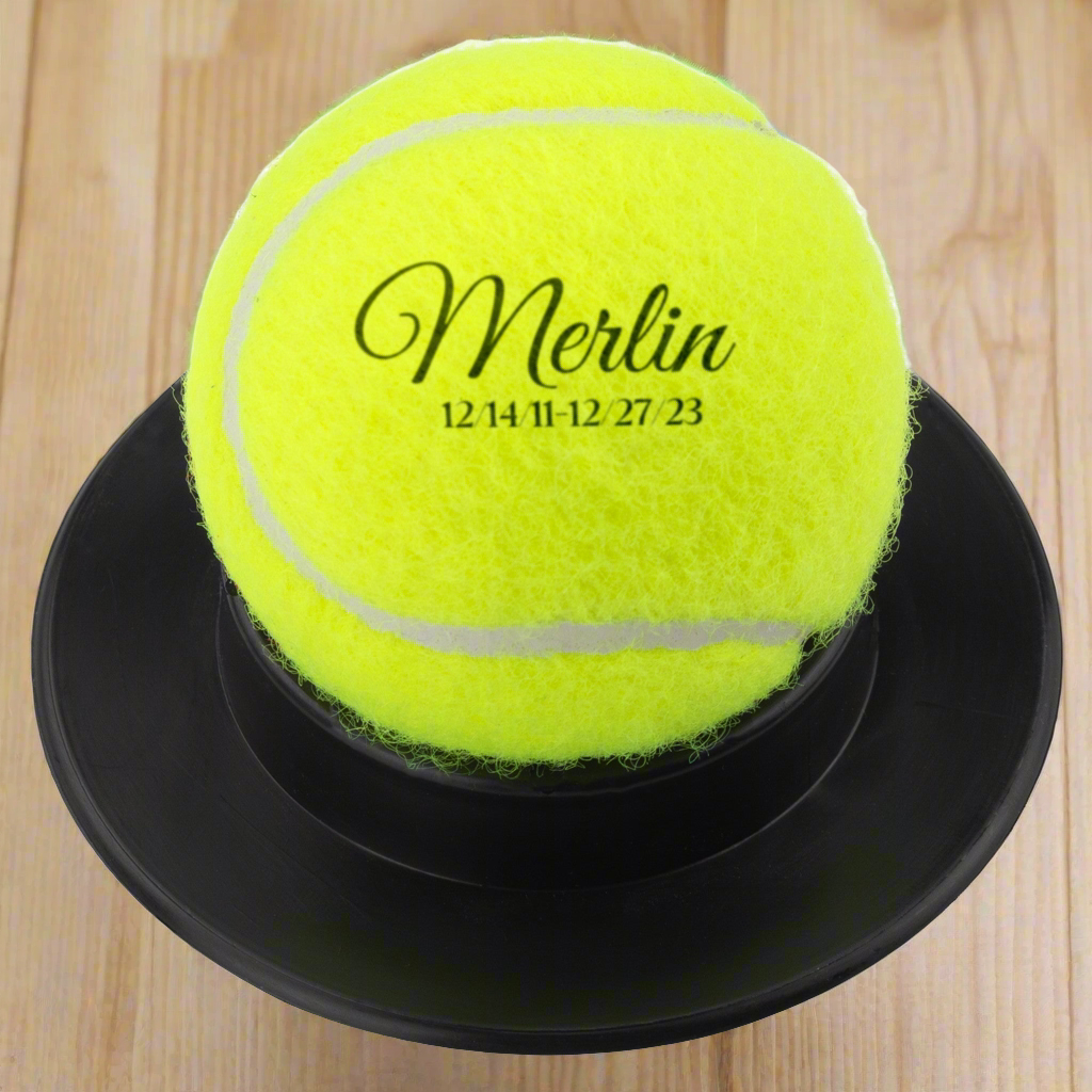 Pet Memorial Tennis Ball with Stand