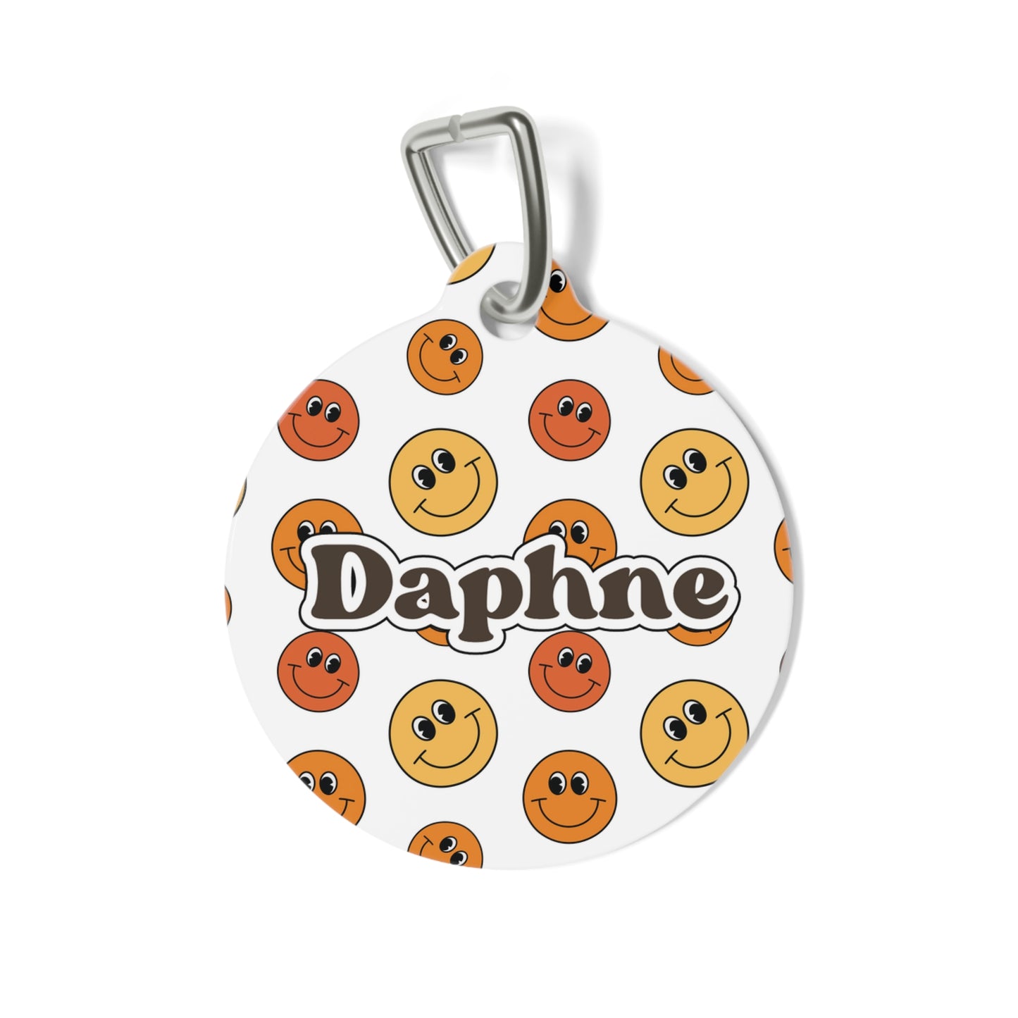 Groovy Emoji Personalized Dog ID Tag