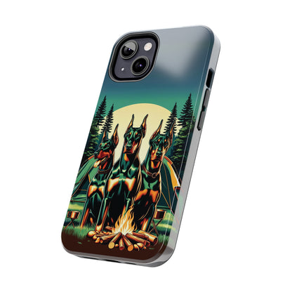 Campfire Dobermans Phone Case