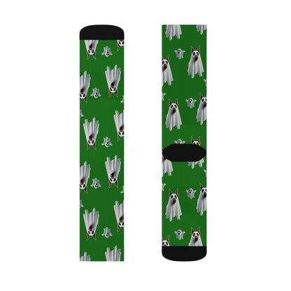 Ghoul Green Doberman Ghost Socks