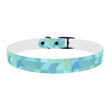 Turquoise Geometric Pattern Dog Collar