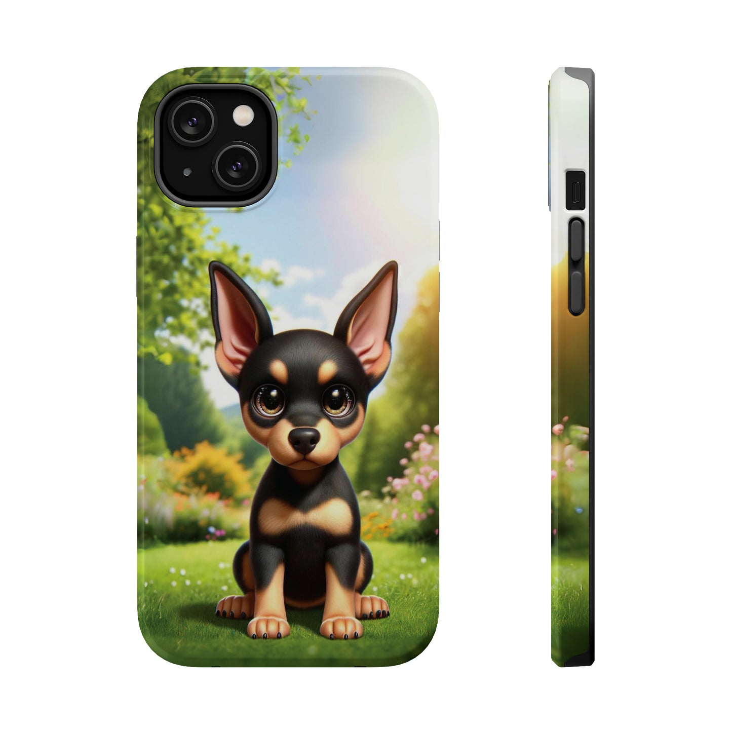 Kawaii Doberman iPhone Tough Case