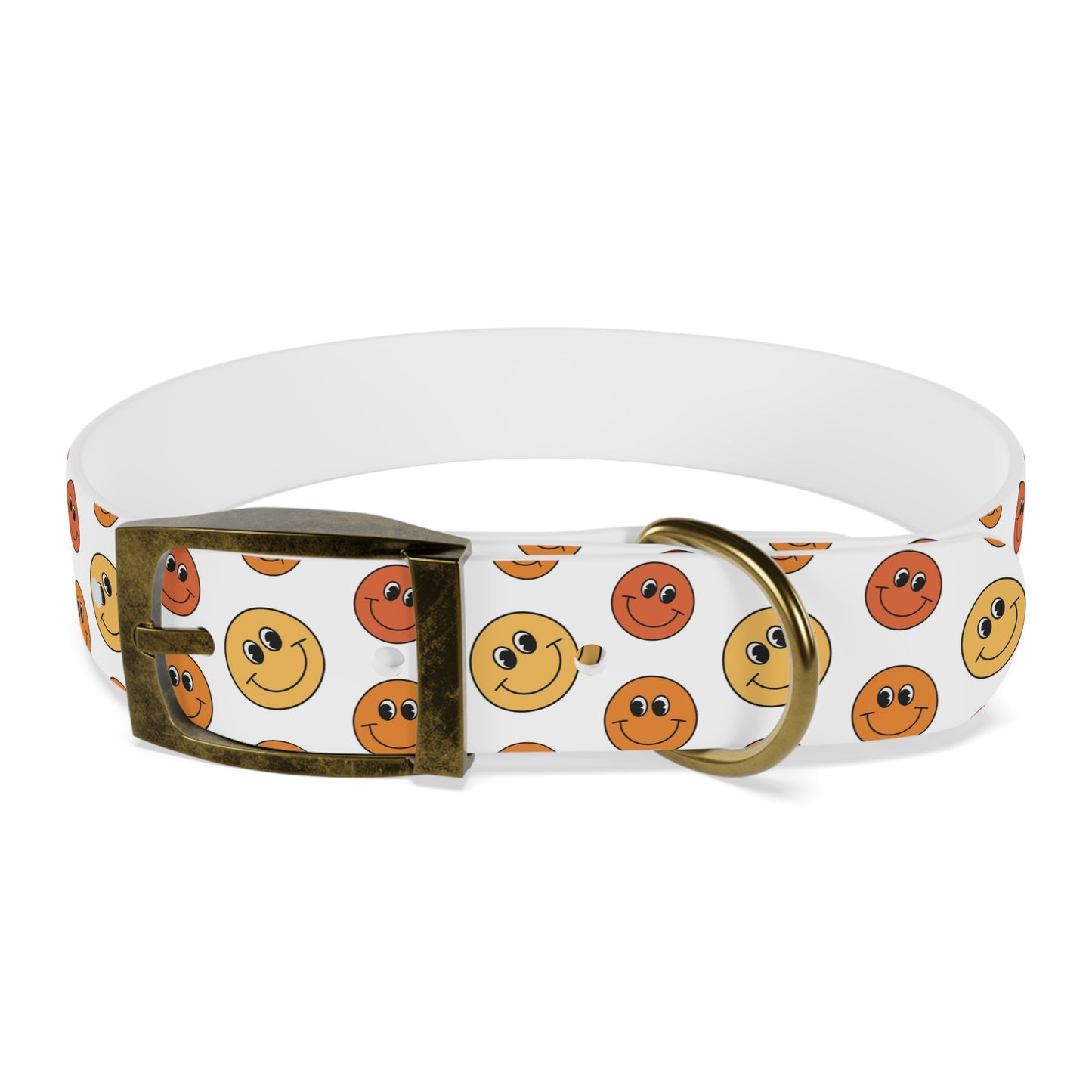 Groovy Emoji Pattern Dog Collar